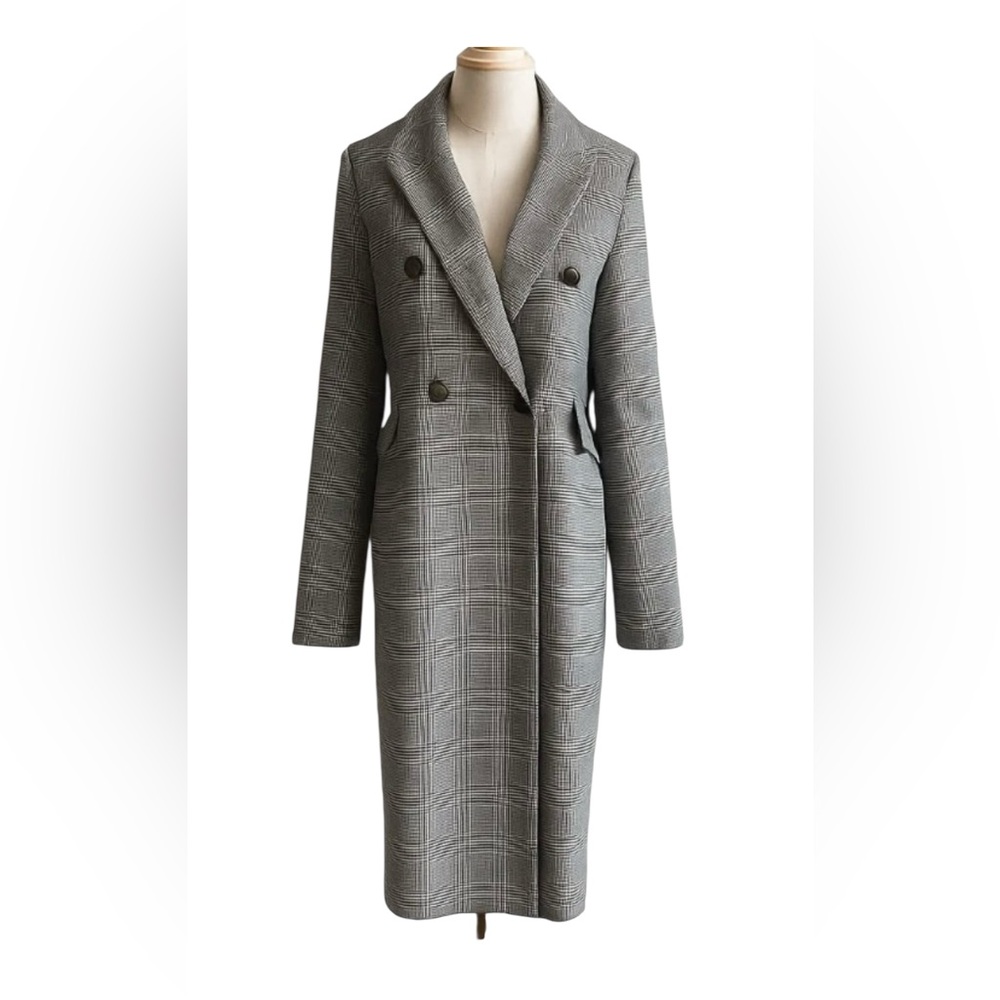 🆕 Nordstrom gray plaid coat